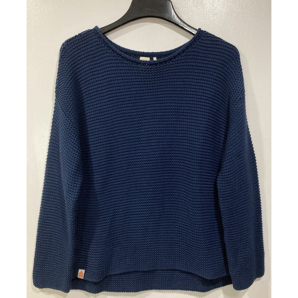 SHXT That I Knit in Peru The Scotia Sweater Navy Blue MEDIUM‎ Pima Cotton